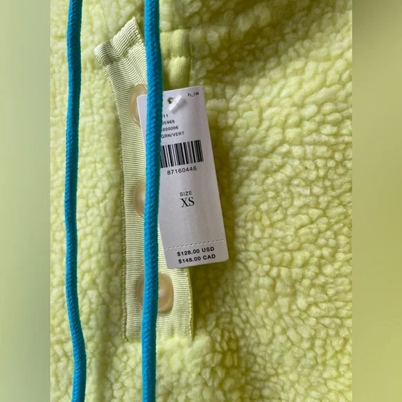 Anthropologie NWT vibrant fleece hoodie, Sz X-Sm, super fun! Crop style. - Picture 14 of 14
